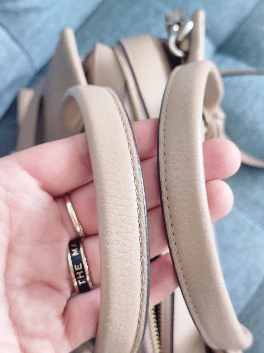 Kate Spade Pebbled Leather Satchel in Blush Tan - Picture 8 of 16